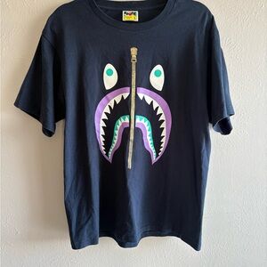 Bape shark zip camo Tee